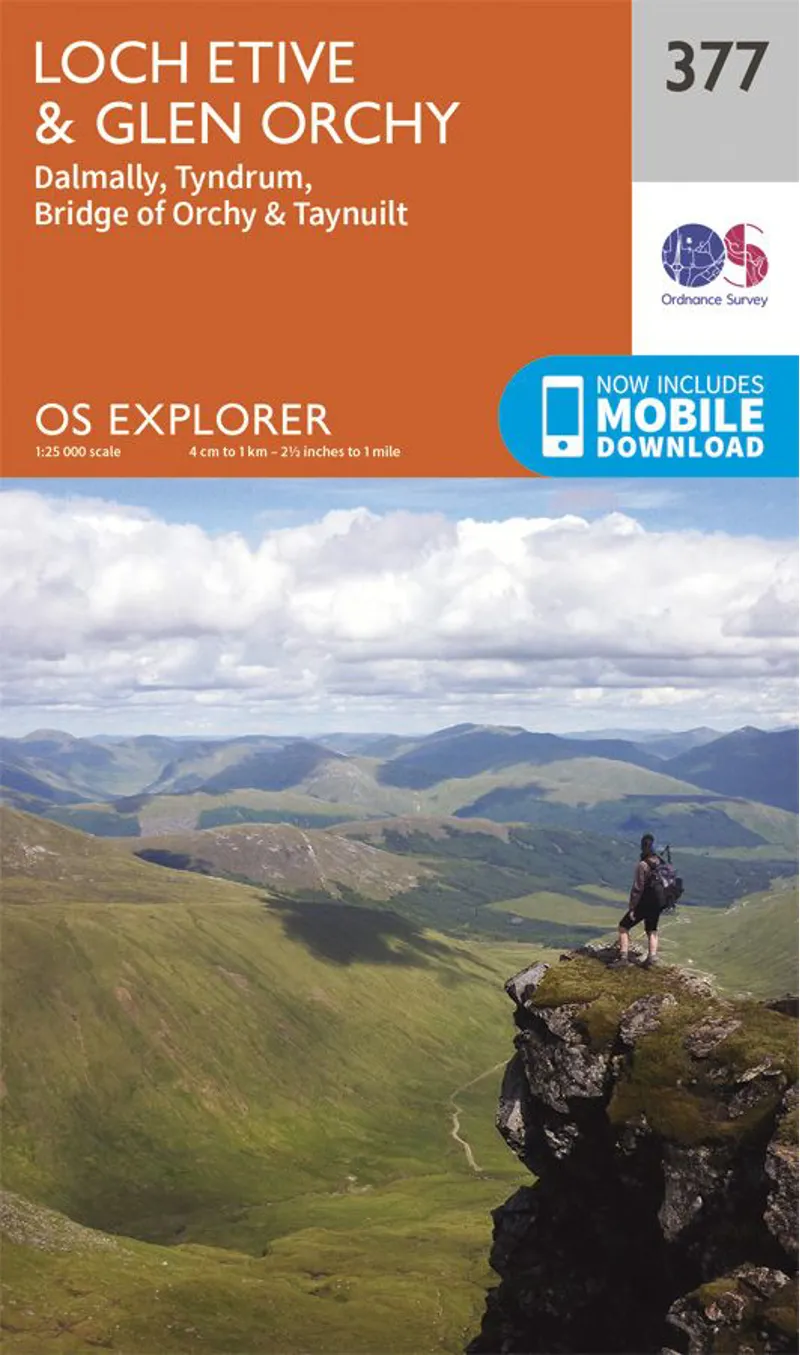 OS Landranger Map 377 - Loch Etive and Glen Orchy